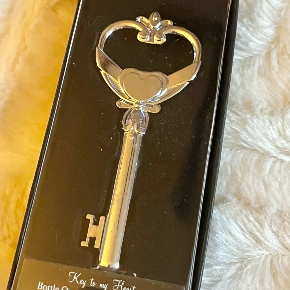 Amy Aspen Silver Heart Key Bottle Opener